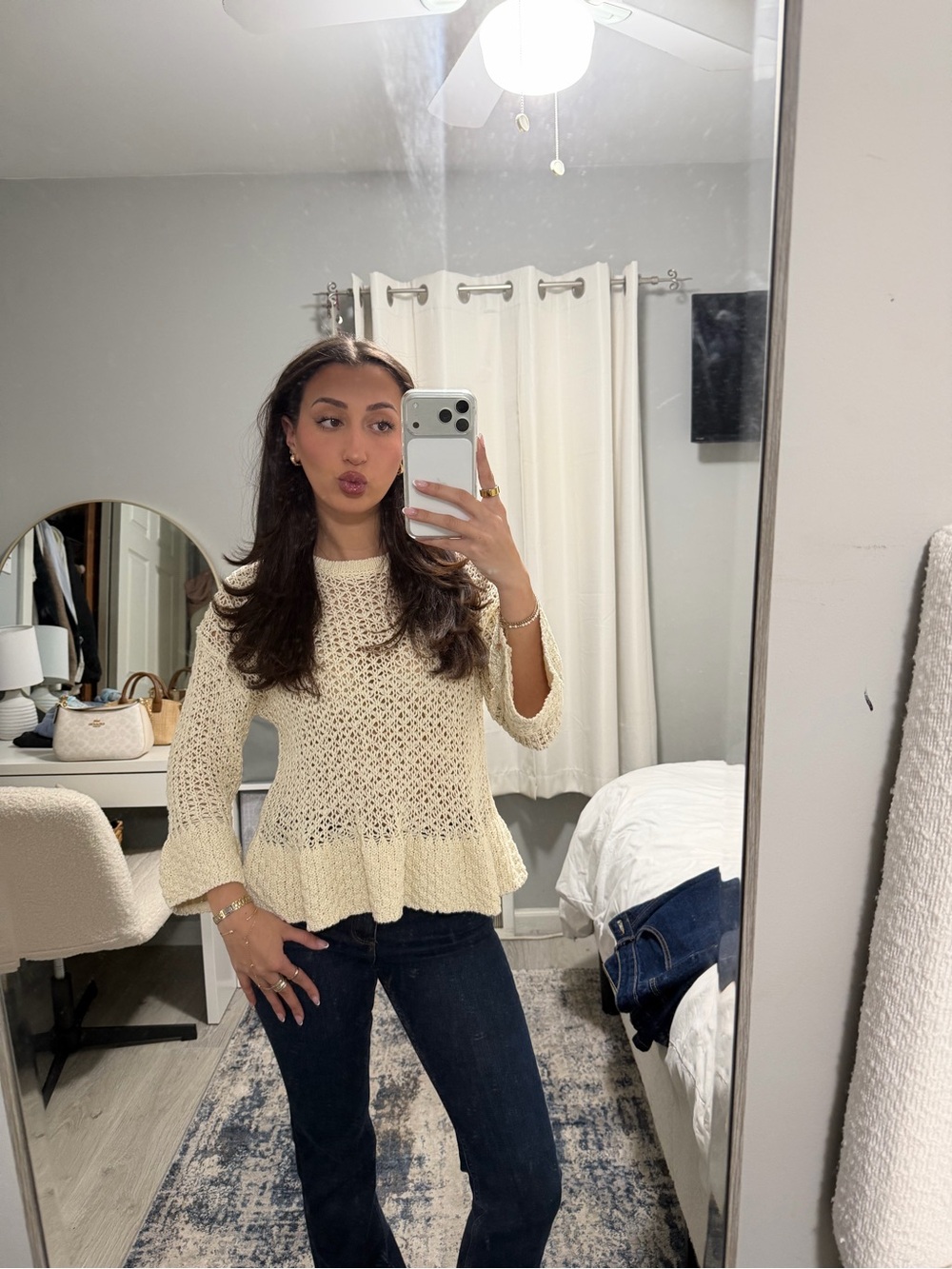 Zara Crochet Knit Top